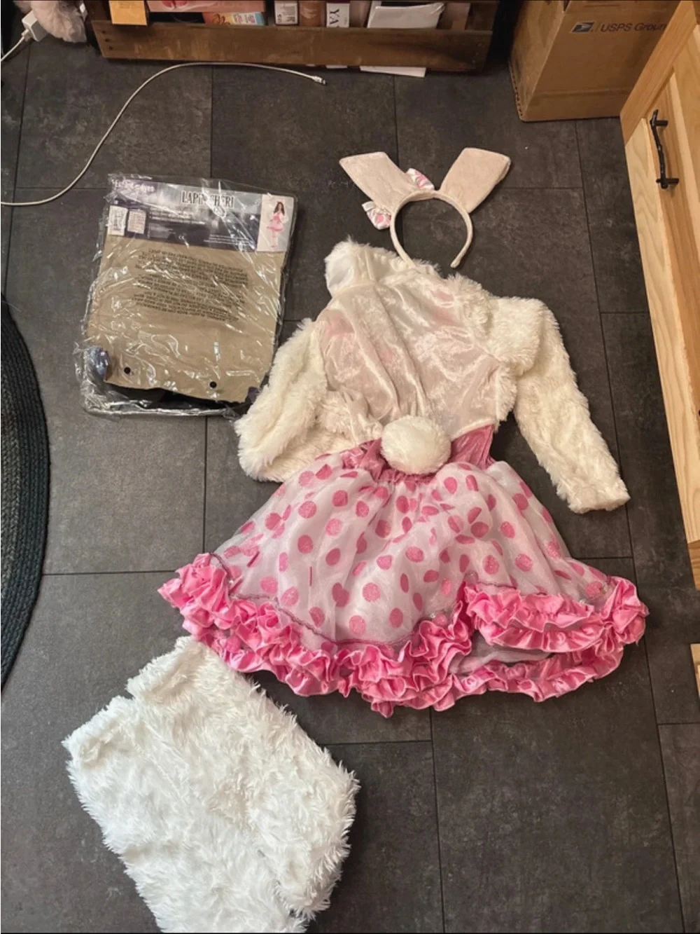 Pink Girls' bunny Costume - Child Medium